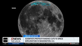 Scientists protest funding cuts to space exploration