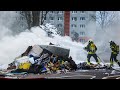 Starker Rauch durch brennenden Sperrmüll in Merseburg