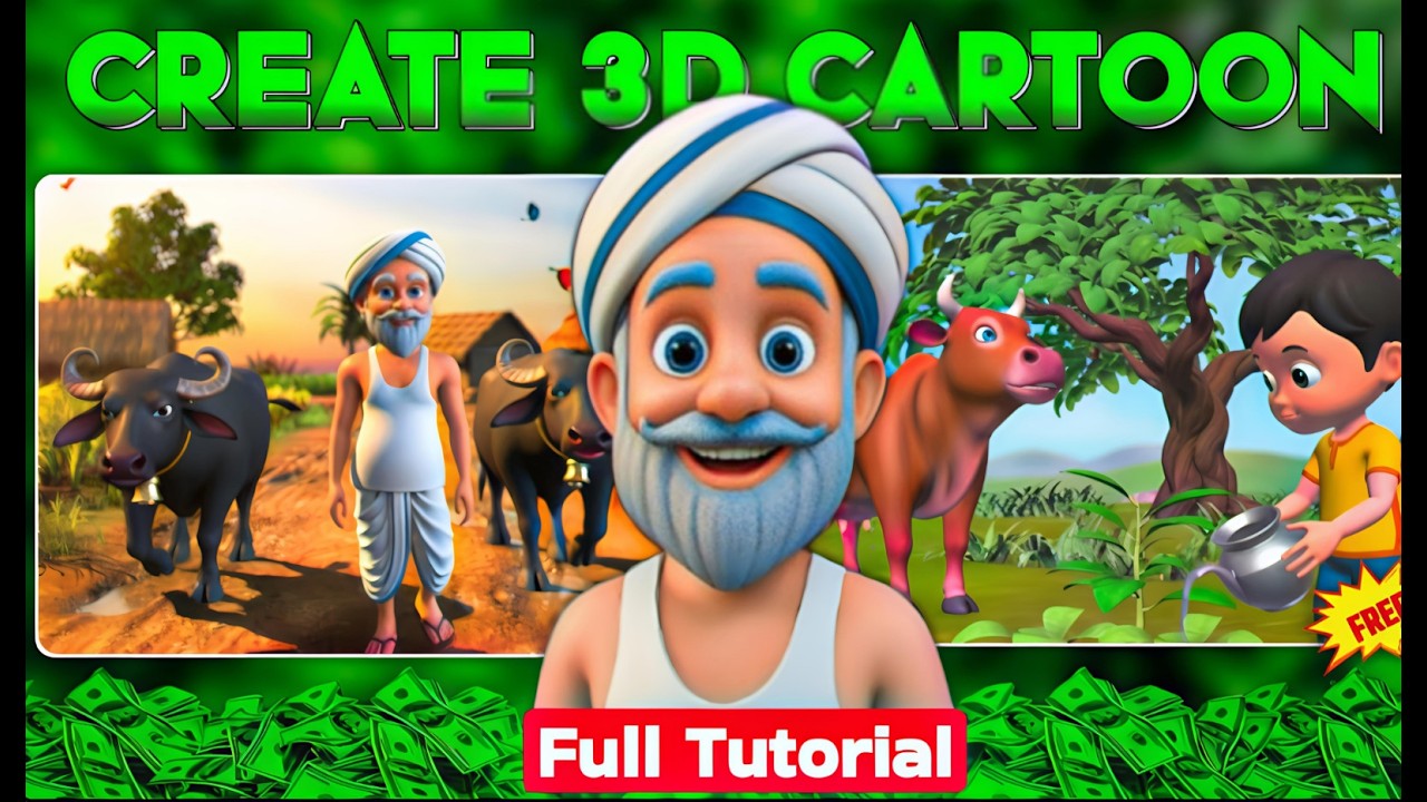How to Create Viral 3D Cartoon Videos 🎬 for Kids 👦 using FREE AI Tools 🤖 | Step-by-Step Tutorial 🚀