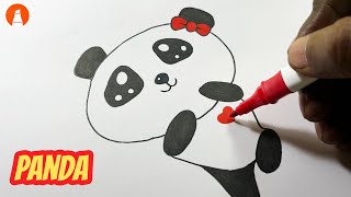 Panda drawing for kids 2023 - Andy Art Hub