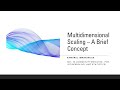 Brief Concept of Multidimensional Scaling