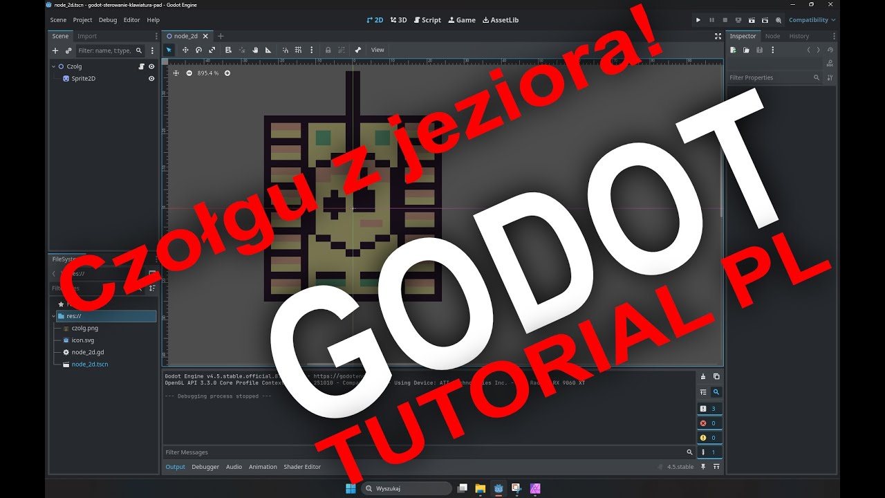 Godot tutorial po polsku 7 - kierujemy czołgiem z jeziora!