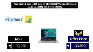 Acer Aspire 5 Core i3 8th Gen - (4 GB1 TB HDDWindows 10 Home) A515-52 Laptop (15.6 inch, Sparkly