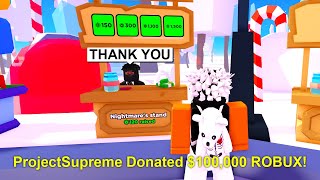 Donating More ROBUX If They Say THANK YOU