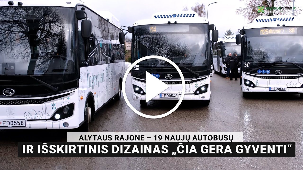 Alytaus rajone – 19 naujų autobusų ir išskirtinis dizainas „Čia gera gyventi“