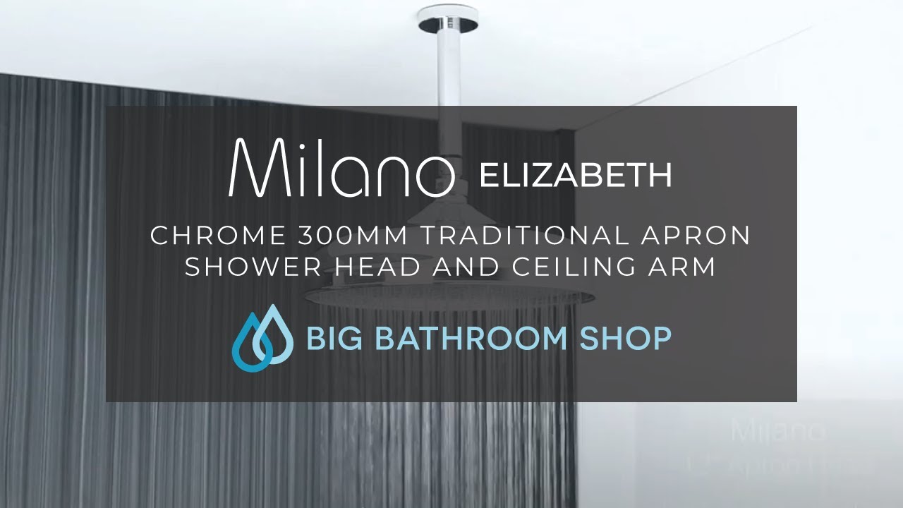 Milano Elizabeth - 300mm Traditional Apron Shower Head & Ceiling Arm ...