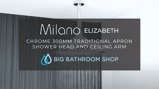 Milano Elizabeth - 300Mm Traditional Apron Shower Head & Ceiling Arm Big Bathroom Shop
