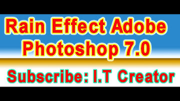 Rain Effect in Adobe Photoshop 7.0 By Sir Ali Raza