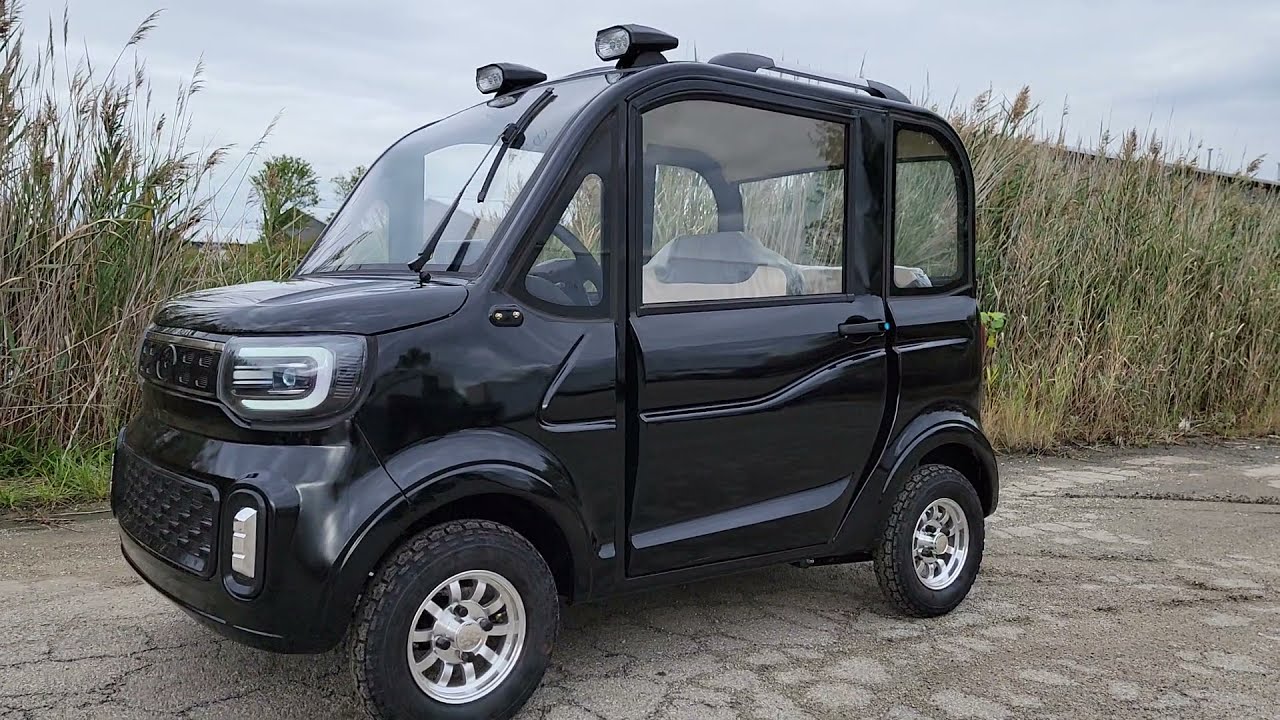 Black Coco Coupe LSV Small Electric Car Golf Cart Street Legal Review