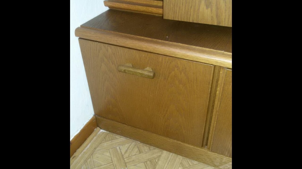 Schrank in Schrankwand einpassen (Install the cabinet) - YouTube