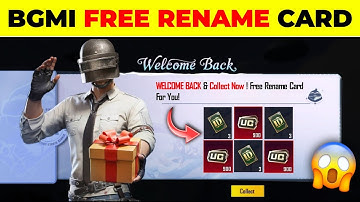 FREE RENAME CARD 😍 GET FREE RENAME CARD IN BGMI | HOW TO GET FREE RENAME CARD IN BGMI