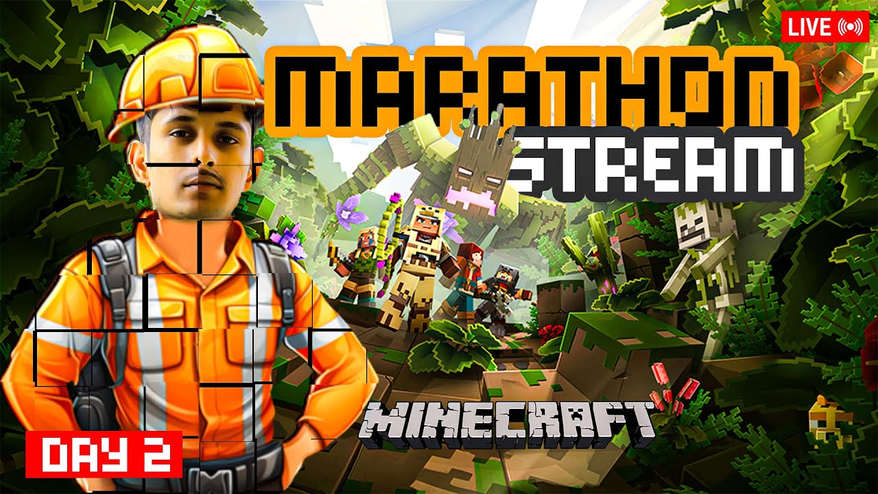 Minecraft Marathon Build MARATHON STREAM #2 | CAN WE BUILD A KINGDOM IN 48 HOURS ON MINECRAFT ...