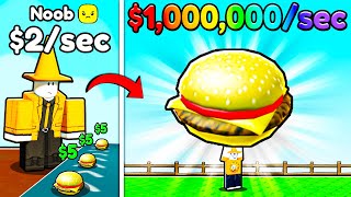 I Went From Noob to BILLIONAIRE in Roblox My Burger Factory screenshot 4