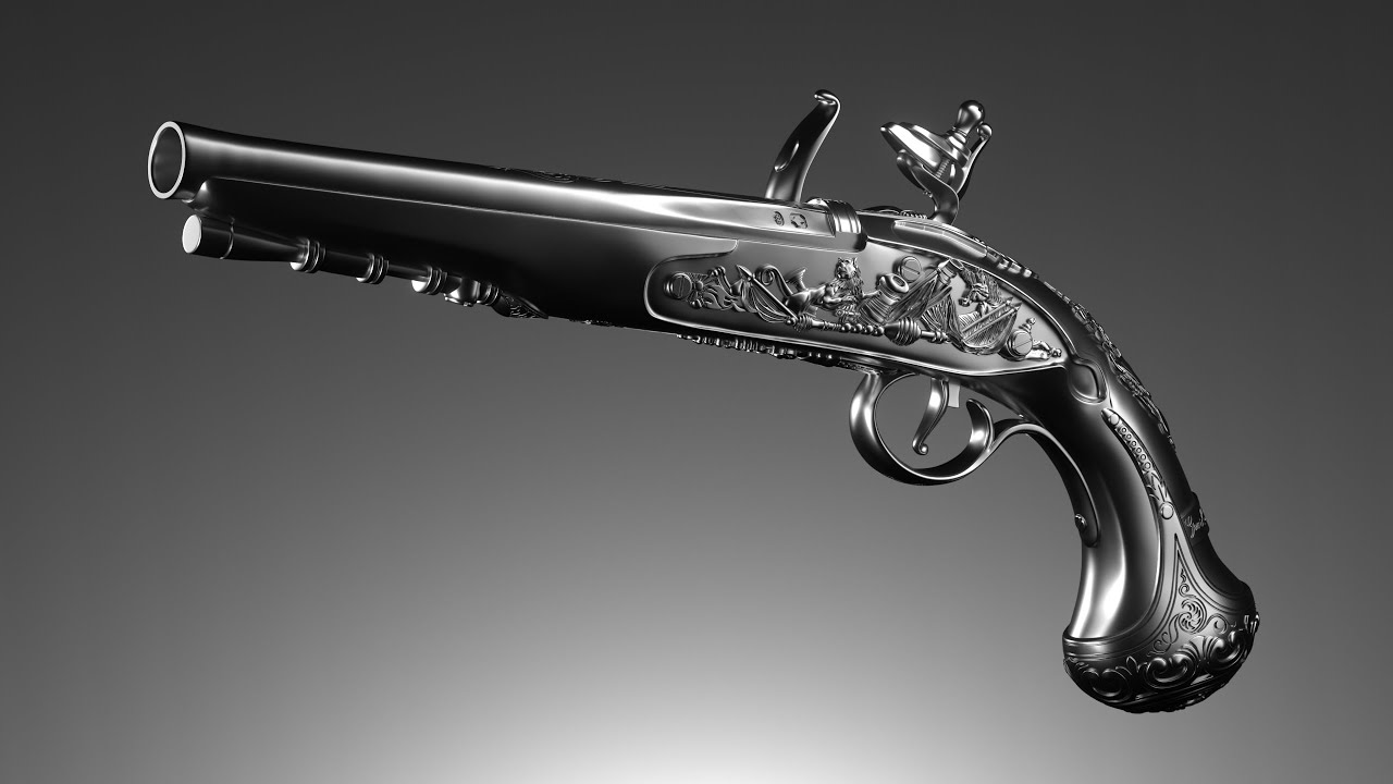 FLINTLOCK PISTOL George Washington 3D 2 Oz Silver Coin 5$ Samoa 2025