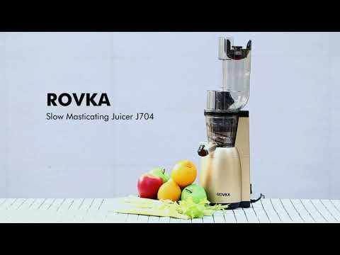 3.15 Inches Wide Chute Cold Press Juicer for Vegetable and Fruit ROVKA Juice Extractor Slow Masticating Juicer 