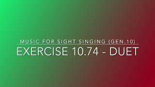 Exercise 10.74 - Music for Sight Singing