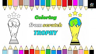 Trophy Coloring for Kids | Easy Coloring Pages for Children | Learn Colors with Drawing