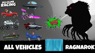 ALL CARS vs RAGNAROK 😱 in Hill Climb Racing