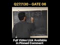 Q27/130 Linear algebra useful for TRB Poly, GATE #shortsvideo #shorts #trb #tneb #gate#jsms