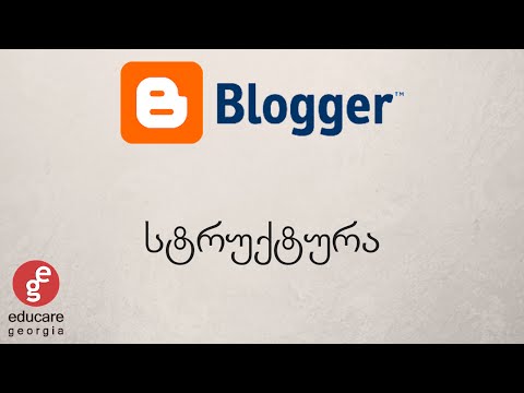Blogger სტრუქტურა