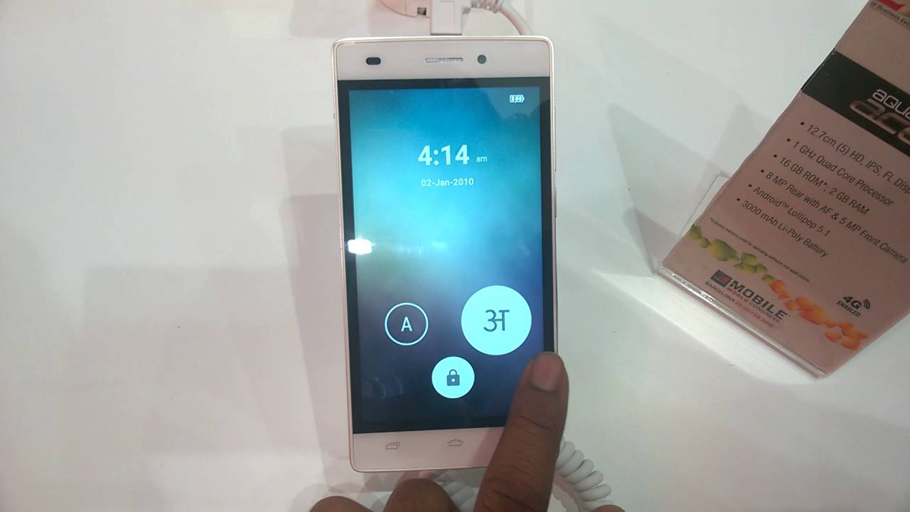 Intex Aqua Ace Mini with Language Lock Screen