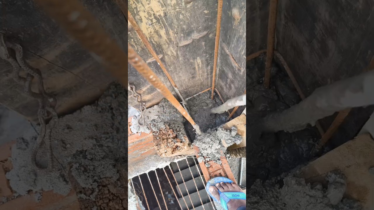 Column Concrete Casting | Proper Method 💪🏗️