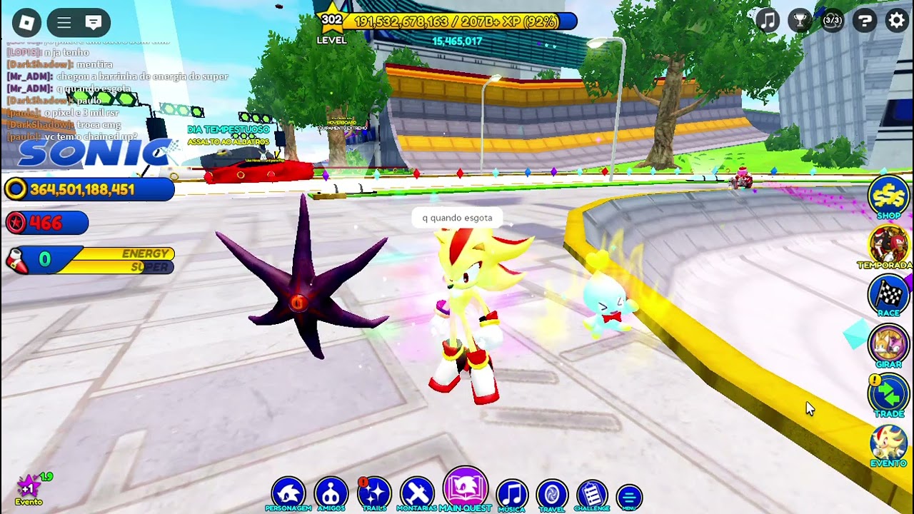 DICAS DE FARM AUTOMATICO NO SONIC SPEED SIMULATOR ( Roblox-Sonic Speed Simulator )