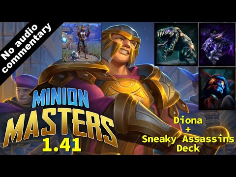Minion Master 1.41 - Diona + Sneaky Assassins deck - 2v2 gameplay [No ...