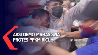 Aksi Demo Mahasiswa Protes PPKM Ricuh