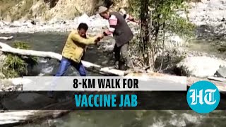 Watch: Senior citizens walk for 8 kms to get Covid-19 vaccine jab in Uttarakhand