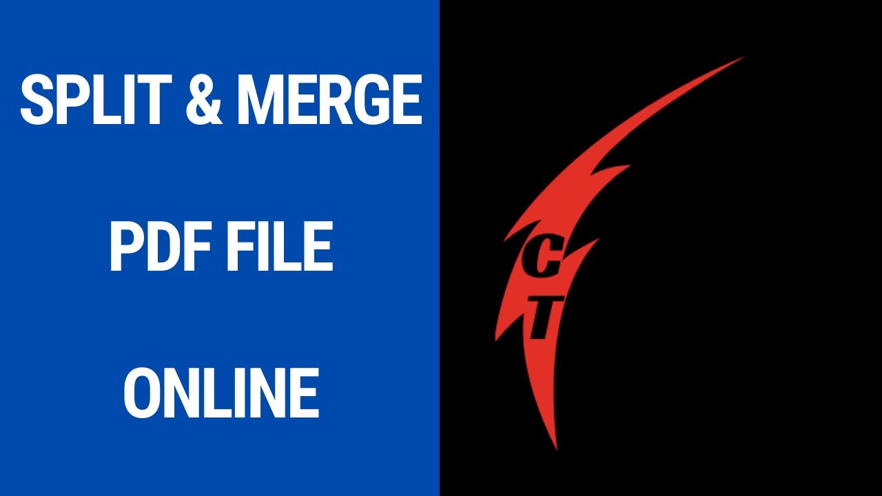 How To Merge And Split PDF Files Online For Free - YouTube