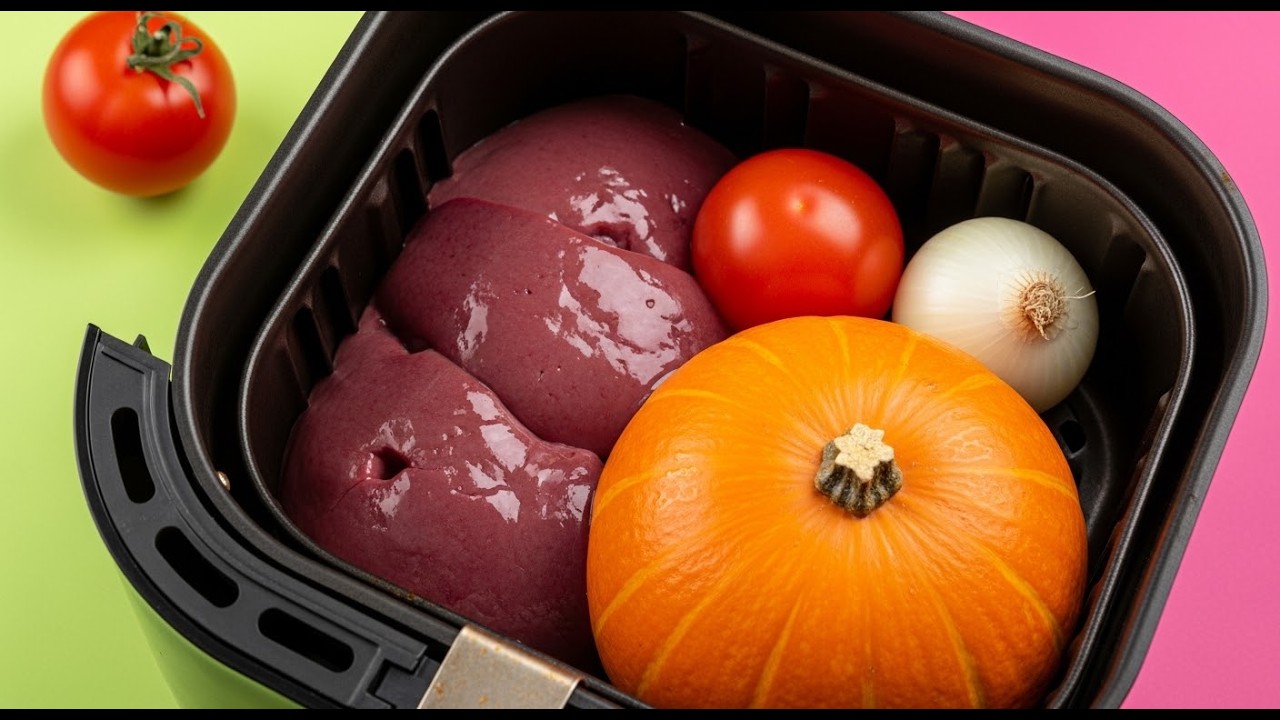 Healthy Air Fryer Liver & Pumpkin | High-Protein Iron-Rich Meal
