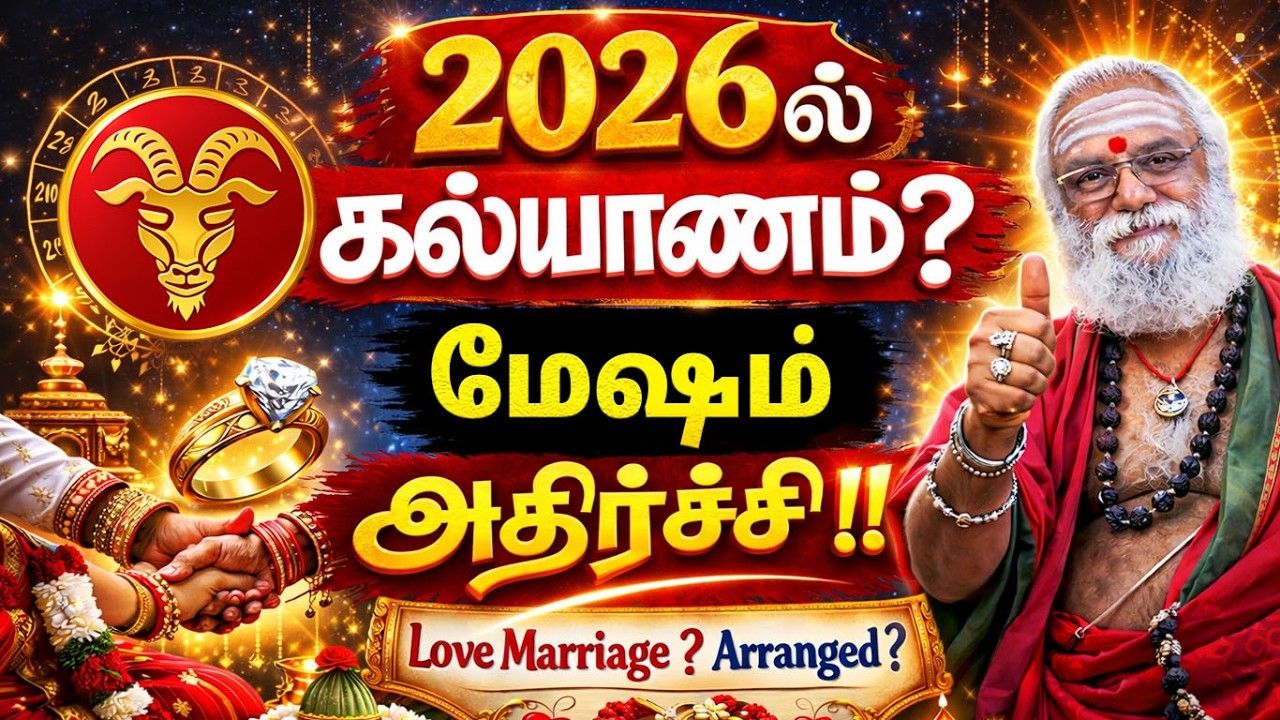 2026 மேஷ ராசி திருமண பலன் 💍 Mesham Marriage Prediction 2026 Tamil | Love Marriage | Kalyaan Yogam