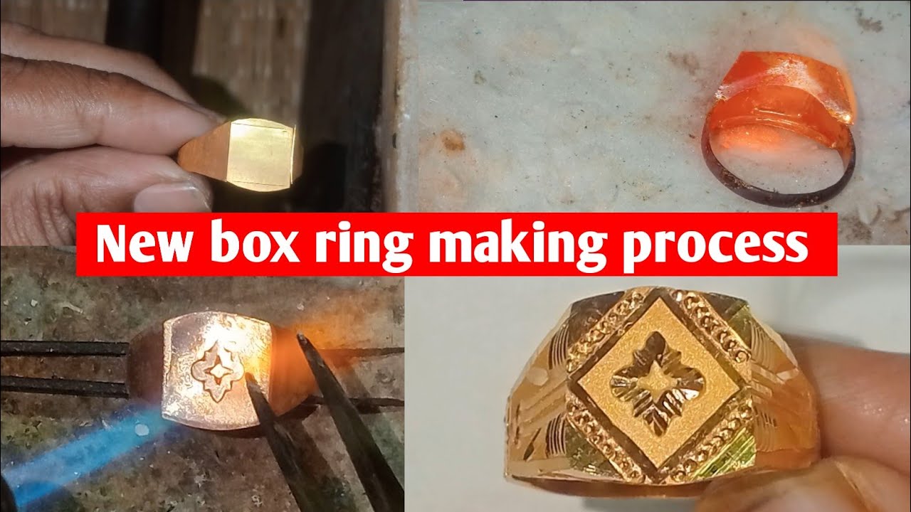 New design box ring making,gold ring making process,
