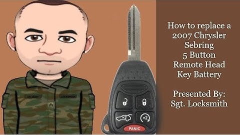 How to replace a 2007 Chrysler Sebring 5 Button Remote Head Key Battery