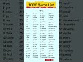 1000 Verbs List, Part 1 #verbs