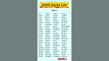 فهرست 1000 افعال قسمت اول افعال 