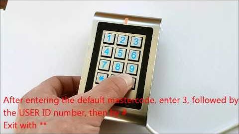 K401-E keypad - How to delete a PIN