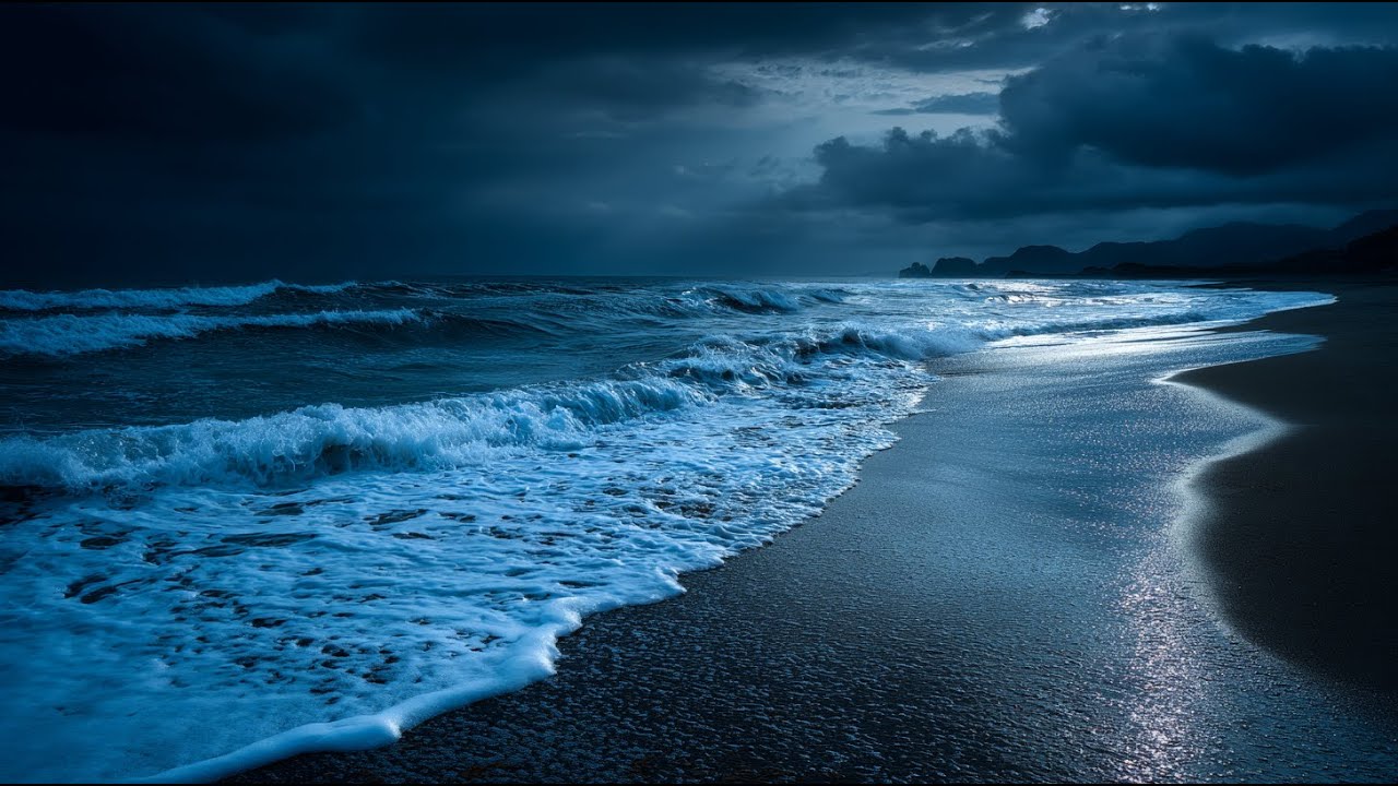 Tranquil Ocean Waves sound • Natural Insomnia Treatment • Release Stress and Embrace Restful Nights
