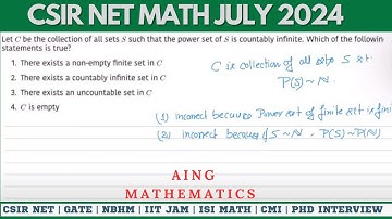 CSIR NET MATHEMATICS JULY 2024 | ID-704023 Solution | Real Analysis
