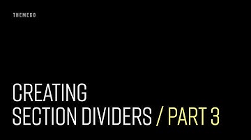 Section Dividers (Part 3)