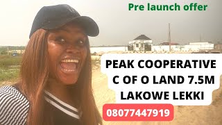 Land for sale in Lekki Epe expressway Lagos Nigeria:Prelaunch C of Oland in Lakowe peak cooperative