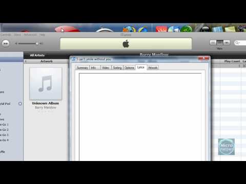 How to add Lyrics to Your Ipod Songs