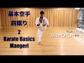 Karate Basics: Maegeri 2, with step forward・空手基本、前蹴り（２）