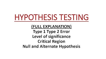 Hypothesis Testing|| 8948156741 | Nta Ugc Net