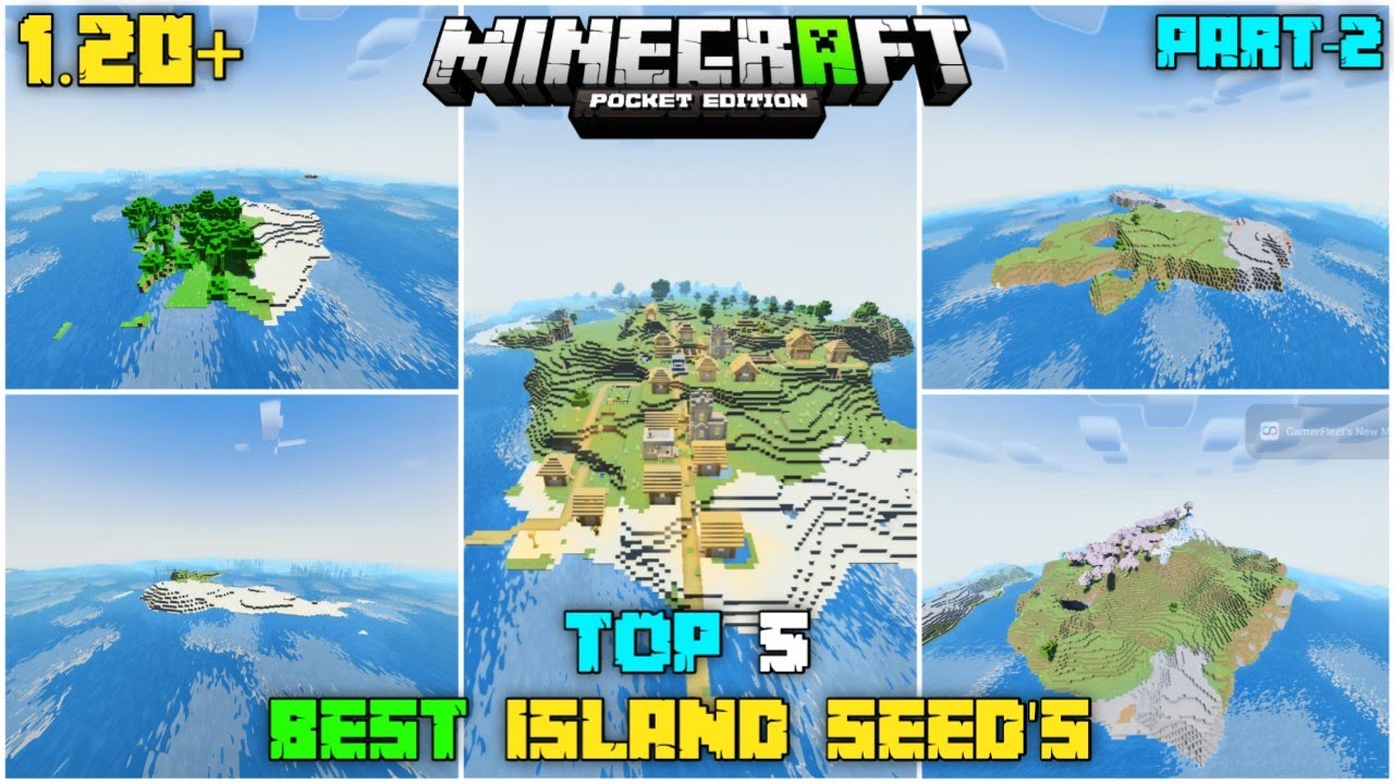TOP 5 BEST NEW SURVIVAL ISLAND SEEDS FOR MINECRAFT 1.20! (POCKET AND ...