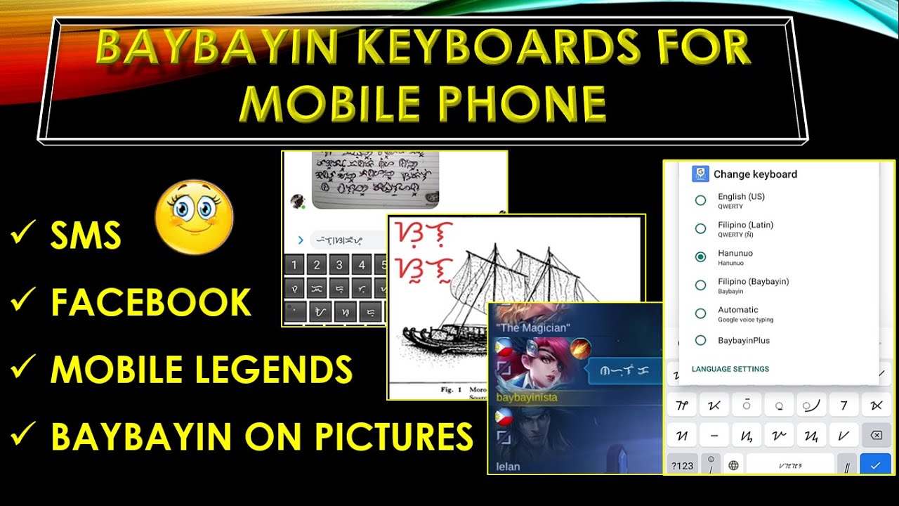 Baybayin Keyboard For Facebook Mobile Legends Photos Etc Youtube Baybayin Keyboard For Facebook Mobile Legends Photos Etc Youtube