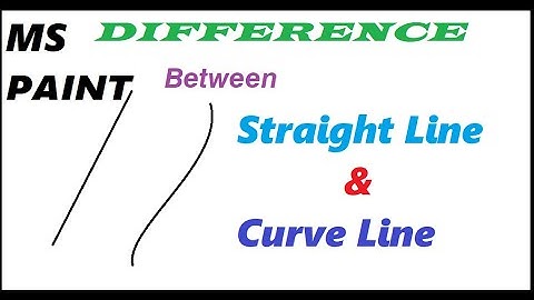Using Straight Line And Curve Line in MS Paint