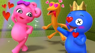 PINK & BLUE fall in love With Cupid Orange?! Love Story // New Rainbow Friends 3 Animation