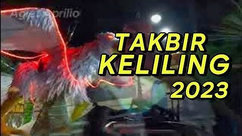 Takbir keliling desa Tambahmulyo, Kecamatan Jakenan, Pati, 2023